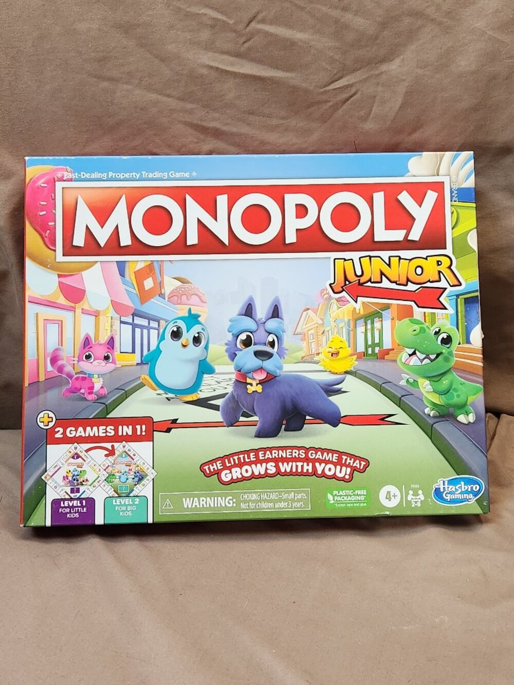 Monopoly Junior Board Game, 2-Sided - 2 Games in 1 - NEW SEALED